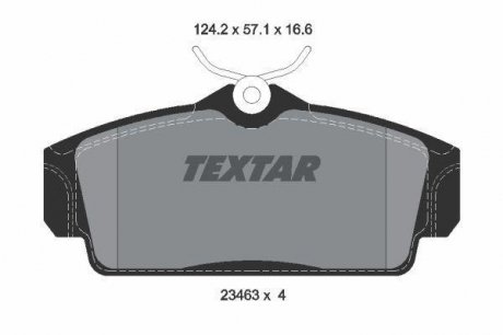 Комплект тормозных колодок, дисковый тормоз TEXTAR 2346302