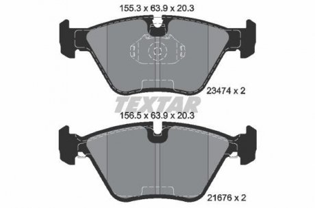 Комплект тормозных колодок, дисковый тормоз TEXTAR 2347402 (фото 1)