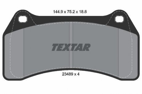 Комплект тормозных колодок, дисковый тормоз TEXTAR 2348901 (фото 1)