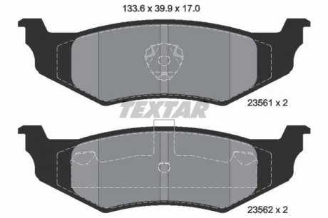 Гальмівні колодки дискові TEXTAR 2356102 (фото 1)