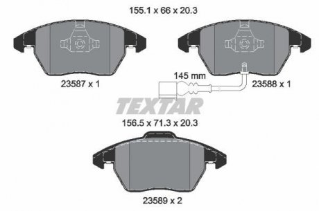 Колодки дискового тормоза TEXTAR 2358781