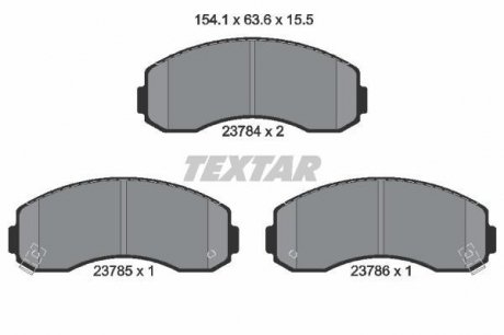 Гальмівні колодки дискові TEXTAR 2378401 (фото 1)