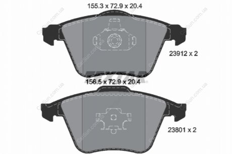 Комплект тормозных колодок, дисковый тормоз TEXTAR 2391202 (фото 1)