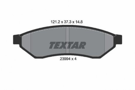 Комплект тормозных колодок, дисковый тормоз TEXTAR 2399401 (фото 1)