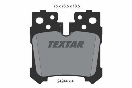 Комплект тормозных колодок, дисковый тормоз TEXTAR 2424401 (фото 1)