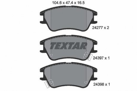 Гальмівні колодки дискові TEXTAR 2427701 (фото 1)