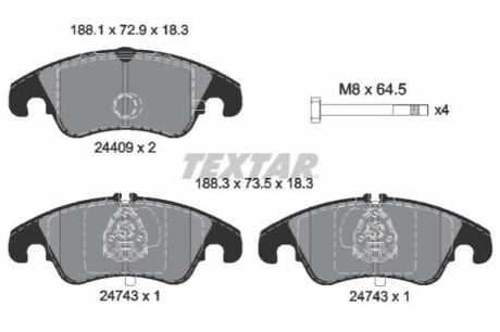 Автозапчастина TEXTAR 2440901