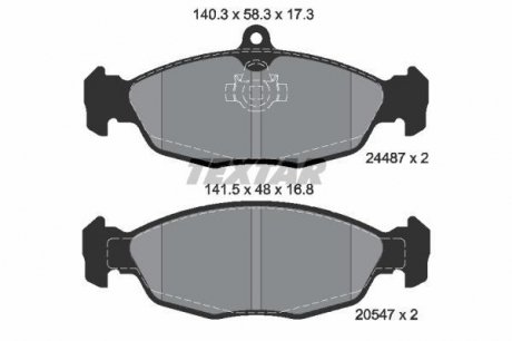 Комплект тормозных колодок, дисковый тормоз TEXTAR 2448701