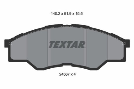 KLOCKI HAM. TOYOTA HILUX TEXTAR 2456701