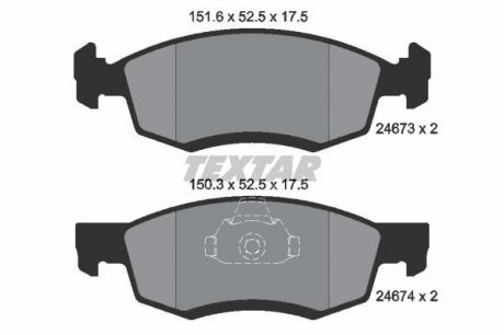 Колодки тормозные дисковые TEXTAR 2467301 (фото 1)