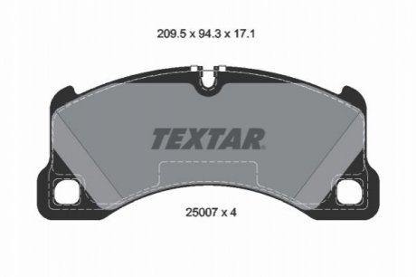 ПЕРЕДНІ ГАЛЬМІВНІ КОЛОДКИ TEXTAR 2500703 (фото 1)