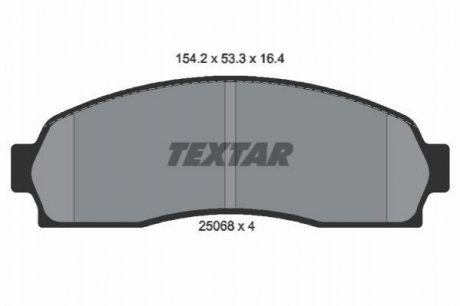 Комплект тормозных колодок, дисковый тормоз TEXTAR 2506801 (фото 1)