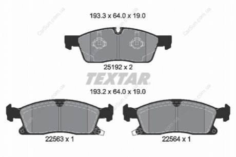 KLOCKI HAM. JEEP P. GRAND CHEROKEE 10- TEXTAR 2519209