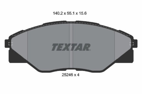 ГАЛЬМІВНІ БЛОКИ TOYOTA HILUX III 05- TEXTAR 2524601 (фото 1)