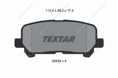 KLOCKI HAM. TOYOTA T. HIACE 2,8 19- TEXTAR 2543403 (фото 1)