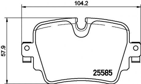Комплект тормозных колодок, дисковый тормоз TEXTAR 2558501 (фото 1)