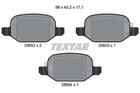 Тормозные колодки - TEXTAR 2565201