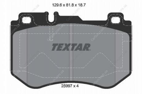Комплект гальмівних колодок, дискове гальмо TEXTAR 2599701 (фото 1)