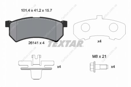 KLOCKI HAM. RENAULT P. KWID 0,8-1,0 15- TEXTAR 2614101