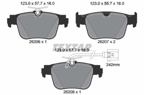 Гальмівні колодки AUDI/CUPRA A3/Formentor "R "20>> TEXTAR 2620603