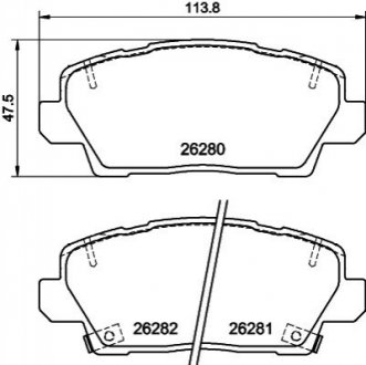 Колодки гальмівні (передні) Hyundai Kona 19-/Kia Picanto 17- TEXTAR 2628001