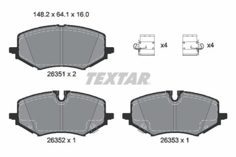 KLOCKI HAM. CHEVROLET P. TRAILBLAZER 1,2-1,3 20- TEXTAR 2635102