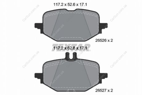 Комплект гальмівних колодок TEXTAR 2652601