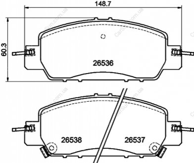 KLOCKI HAM. HONDA P. CIVIC 2,0 22-/E ZC7 ELECTRIC 19- TEXTAR 2653601 (фото 1)