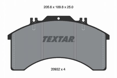 Тормозные колодки, дисковые. TEXTAR 2903225004T3018 (фото 1)