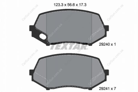 Колодки Гальмівні Mitsubishi Canter (Fb7/fb8/fe7/fe8) 7.generation 3.0D/4.9D Перед. TEXTAR 2924001