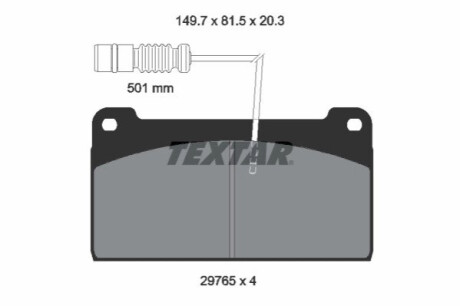 Колодки Гальмівні Mb Integro (O 550)/unimog Om353.901-Om924.923 >1977 Зад. З Датчиком TEXTAR 2976502