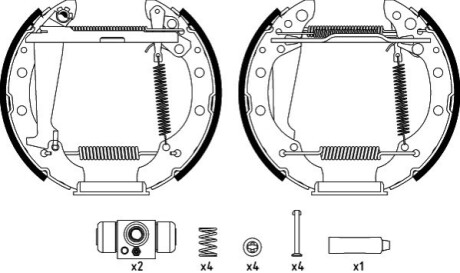 НАБІР ШИНКИ SZCZRUK. VW POLO 1.0-1.6 09-17 КОМПЛЕКТ. З ЦИЛІНДРАМИ TEXTAR 84044709