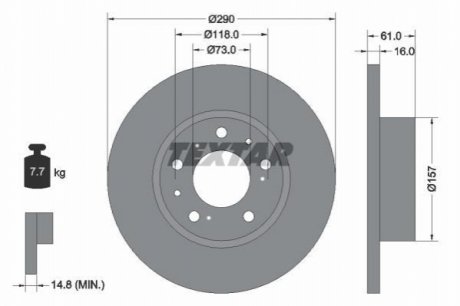 Тормозной диск TEXTAR 92042900 (фото 1)