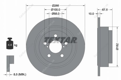 Гальмівний диск TEXTAR 92082000