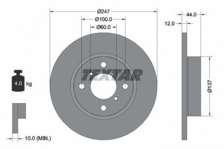 Тормозной диск TEXTAR 92110803