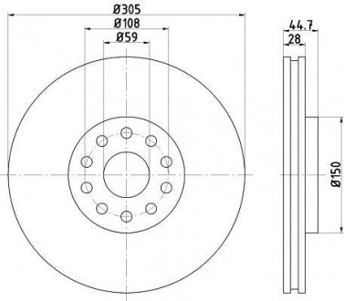 ПЕРЕДНИЙ ГАЛЬМУВАЛЬНИЙ ДИСК 305X28 V TEXTAR 92115800