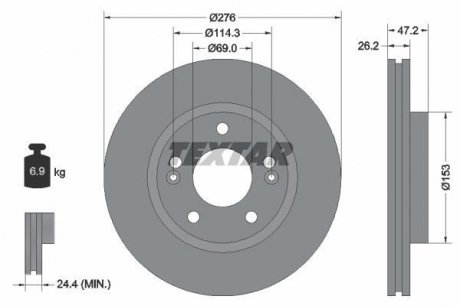Тормозной диск TEXTAR 92131000 (фото 1)