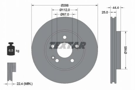 Гальмівний диск TEXTAR 92132003