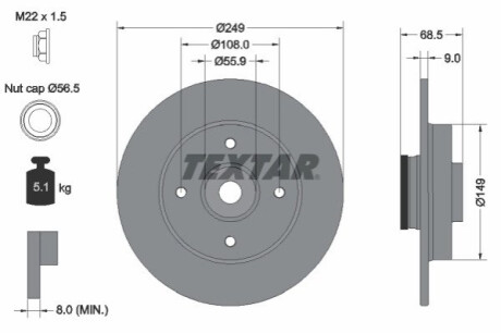 Автозапчастина TEXTAR 92133300 (фото 1)