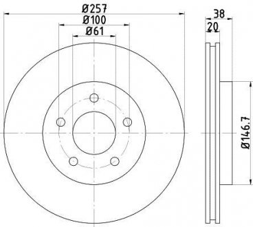 Тормозной диск TEXTAR 92152403 (фото 1)