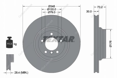 Гальмівний диск TEXTAR 92155305 (фото 1)