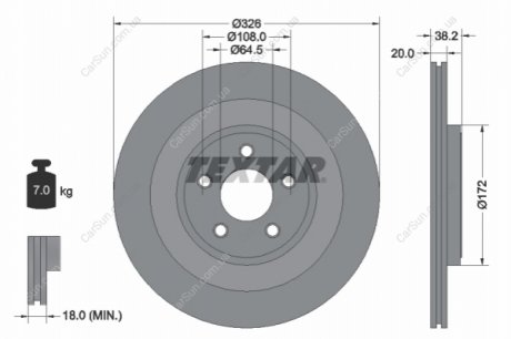 Гальмівний диск TEXTAR 92178005 (фото 1)