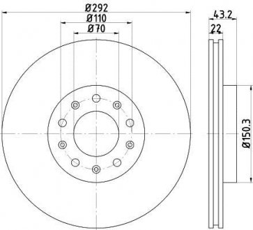 Тормозной диск TEXTAR 92221103 (фото 1)
