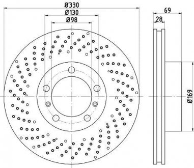 TARCZA HAM. PORSCHE P. 718/911/BOXSTER/CAYMAN 2,0-3,6 08- LE TEXTAR 92279605