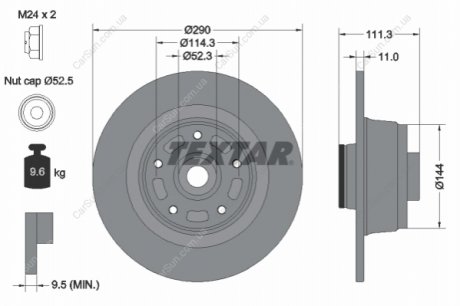 Гальмівний диск TEXTAR 92309003