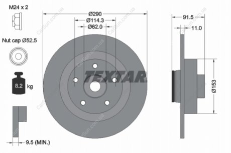 Гальмівний диск TEXTAR 92317603 (фото 1)