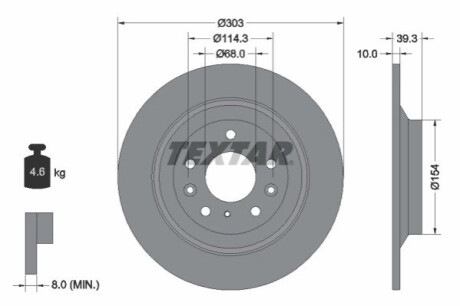 ГАЛЬМІВНИЙ ДИСК. MAZDA T. CX-30 2.0 HYBRID 20- TEXTAR 92324803