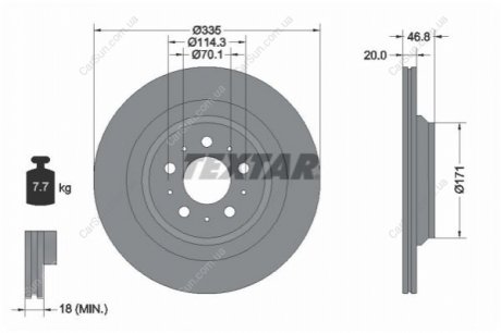 TARCZA HAM. TESLA T. MODEL 3 17- TEXTAR 92343303