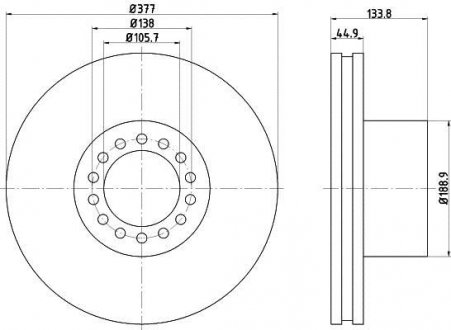 Тормозной диск TEXTAR 93101400 (фото 1)