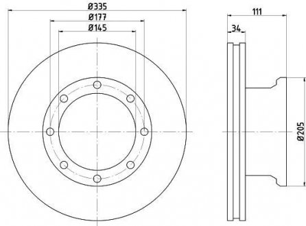 Тормозной диск TEXTAR 93102300 (фото 1)
